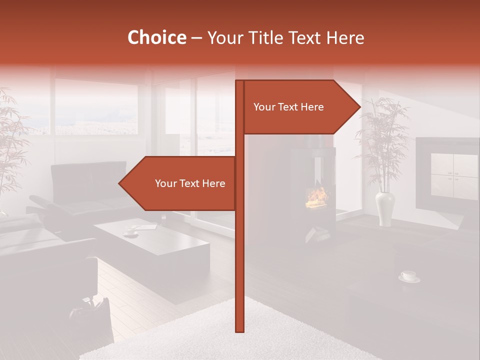 Immobilie Haus Holz PowerPoint Template