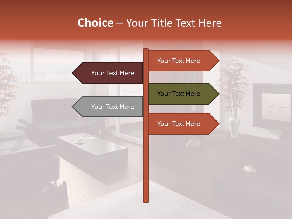 Immobilie Haus Holz PowerPoint Template