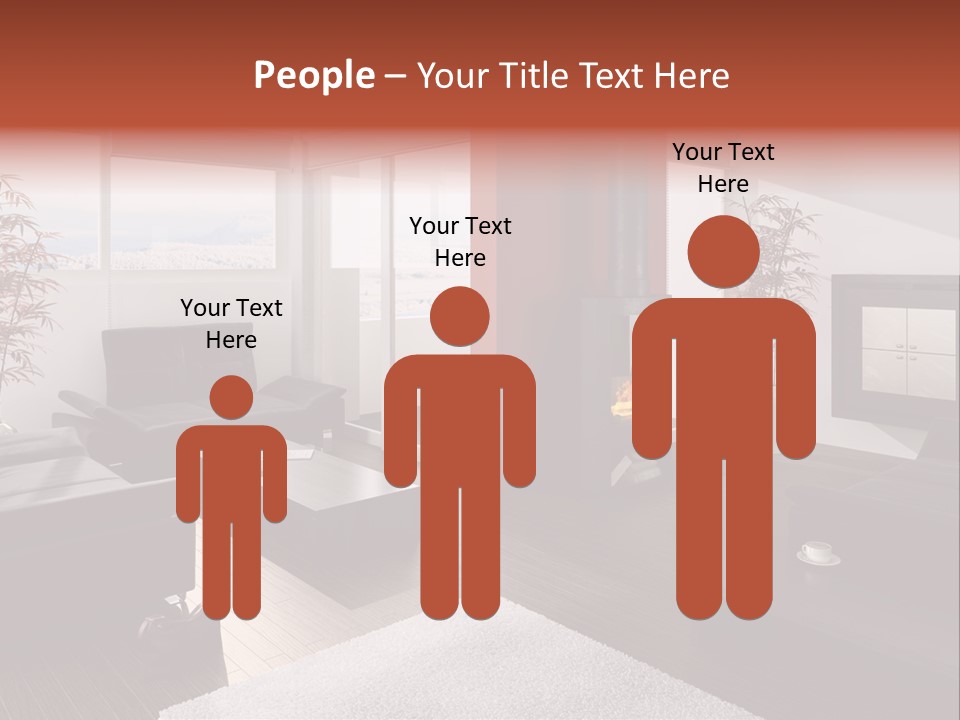 Immobilie Haus Holz PowerPoint Template