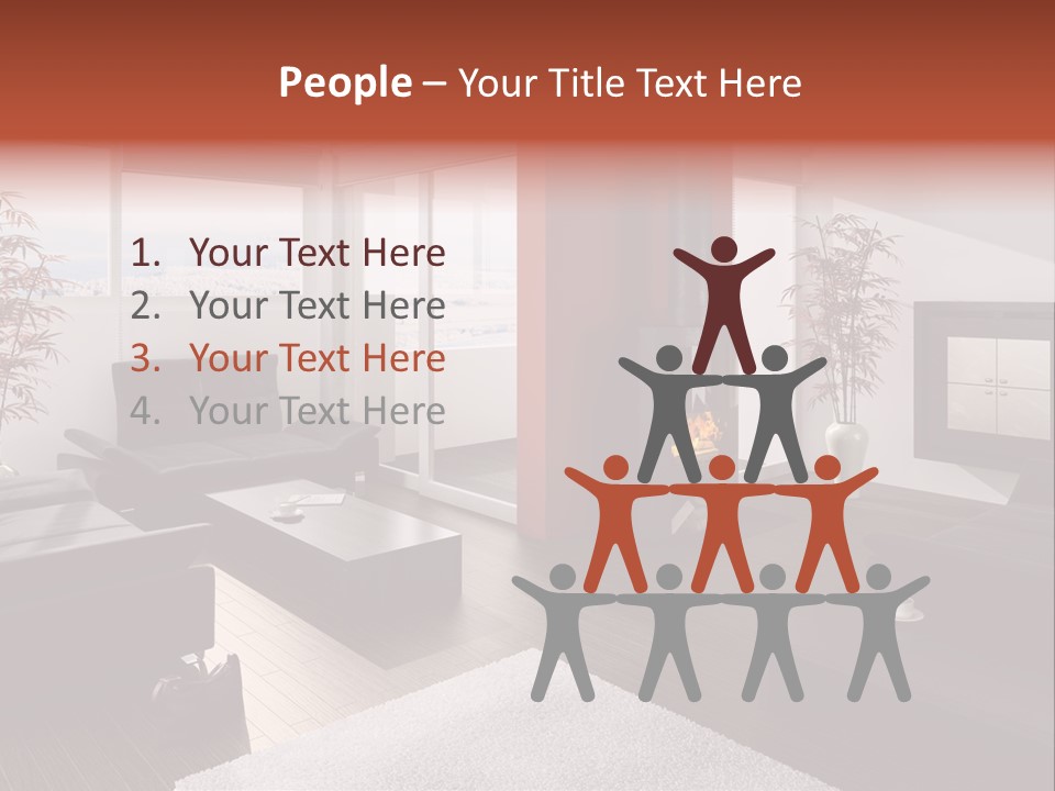 Immobilie Haus Holz PowerPoint Template