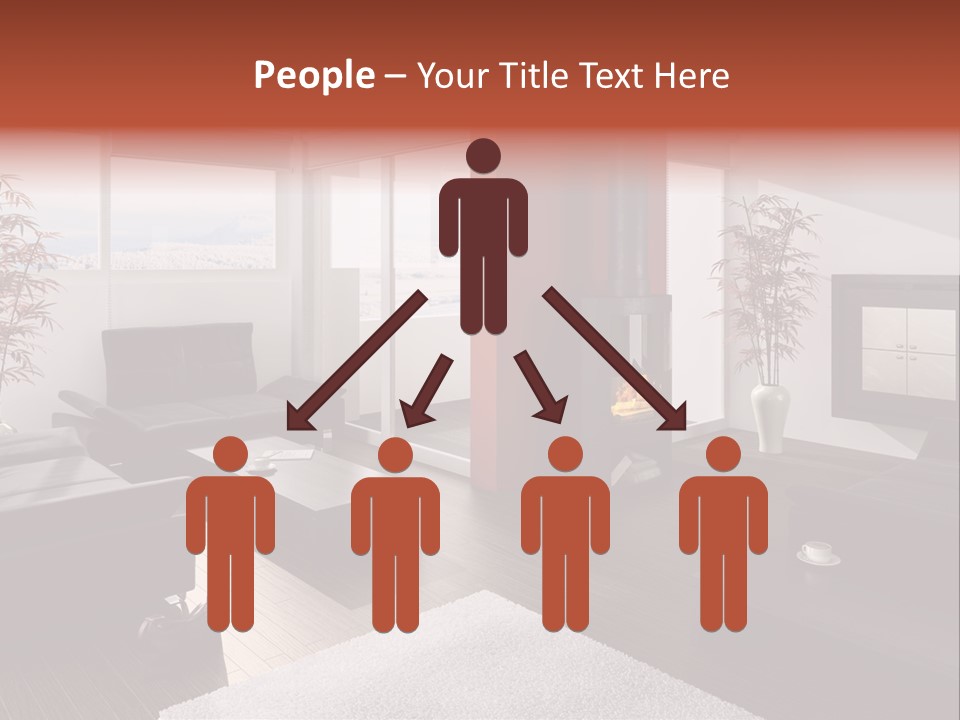 Immobilie Haus Holz PowerPoint Template