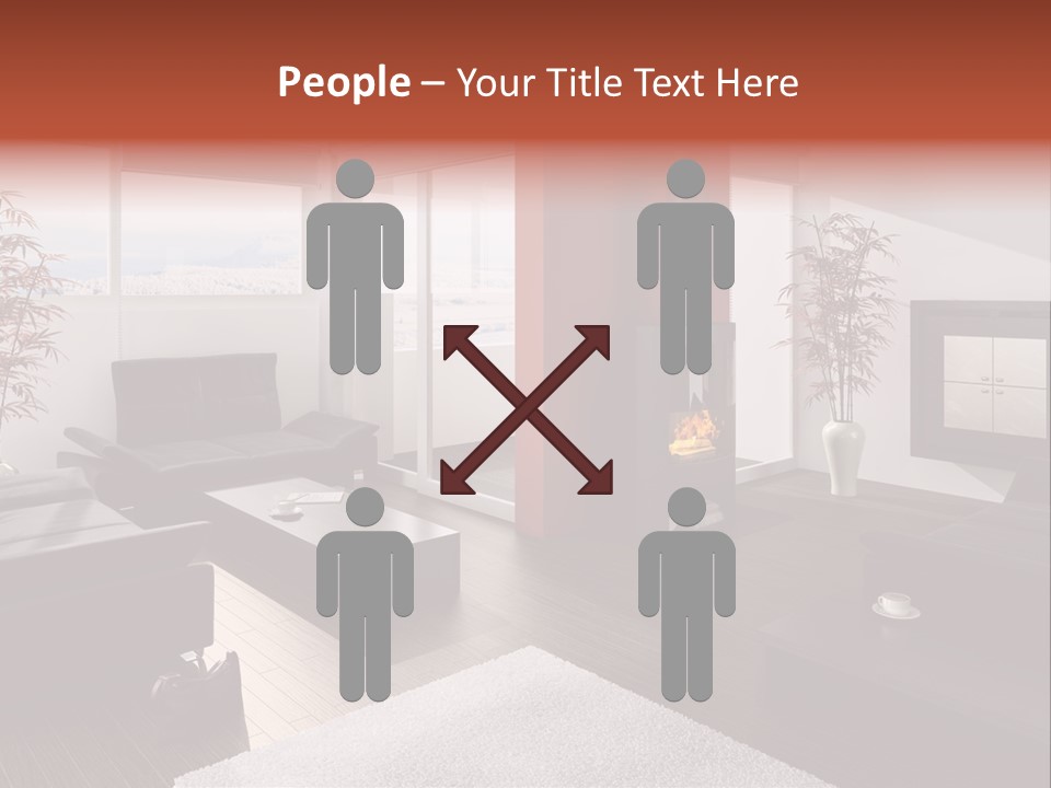 Immobilie Haus Holz PowerPoint Template