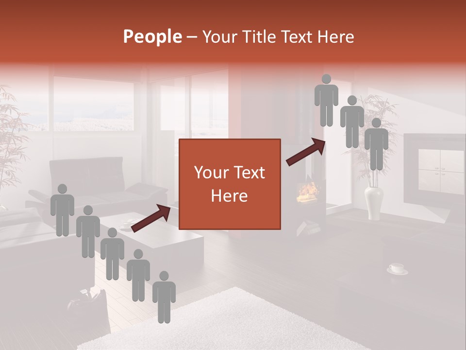 Immobilie Haus Holz PowerPoint Template