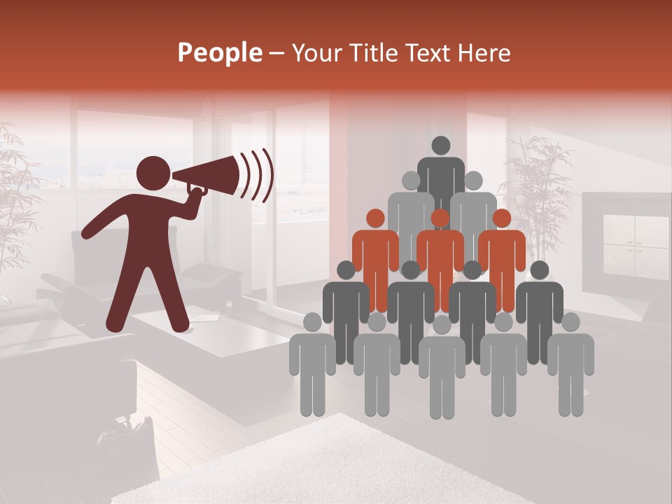 Immobilie Haus Holz PowerPoint Template