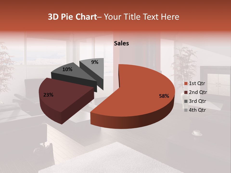 Immobilie Haus Holz PowerPoint Template