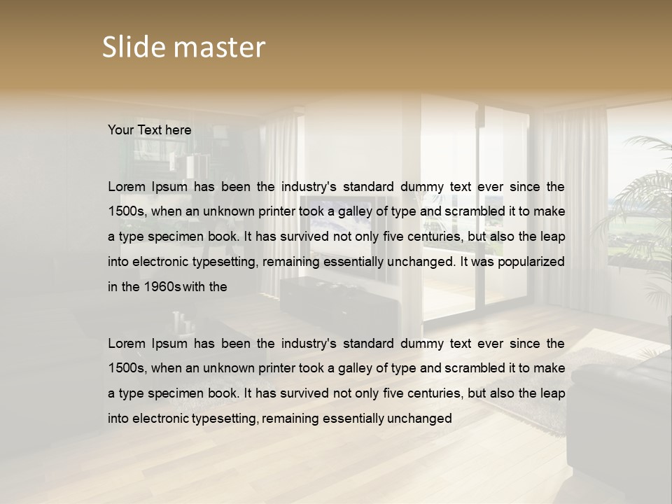 Loft Architektur Teppich PowerPoint Template