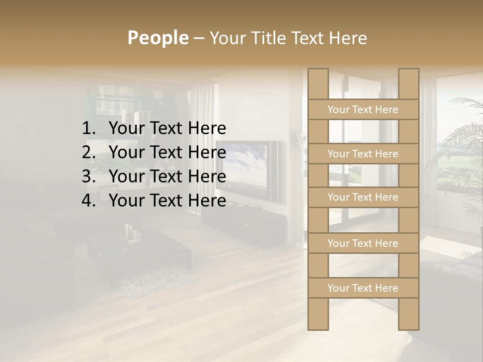Loft Architektur Teppich PowerPoint Template