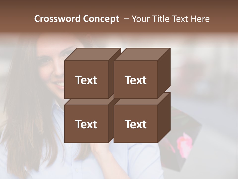 Customer Shopping Female PowerPoint Template