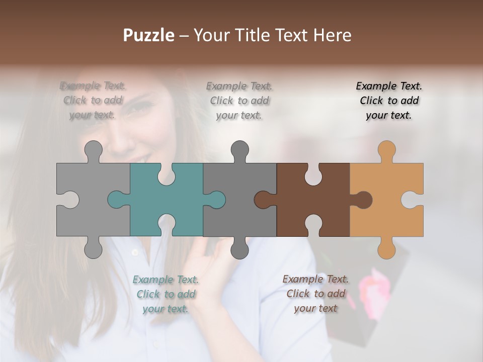 Customer Shopping Female PowerPoint Template