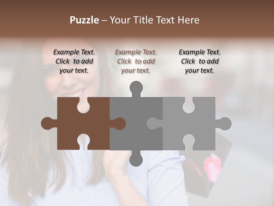 Customer Shopping Female PowerPoint Template