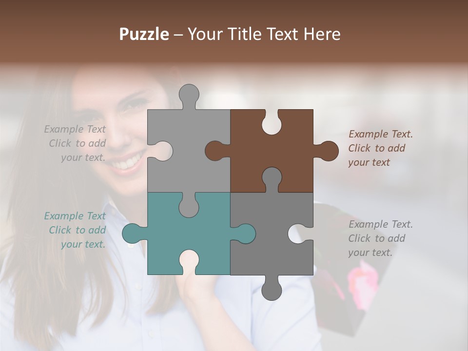 Customer Shopping Female PowerPoint Template