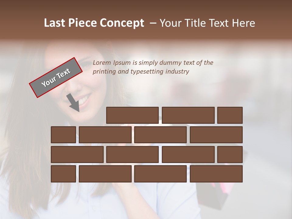 Customer Shopping Female PowerPoint Template