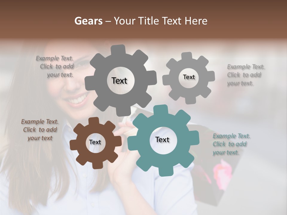 Customer Shopping Female PowerPoint Template