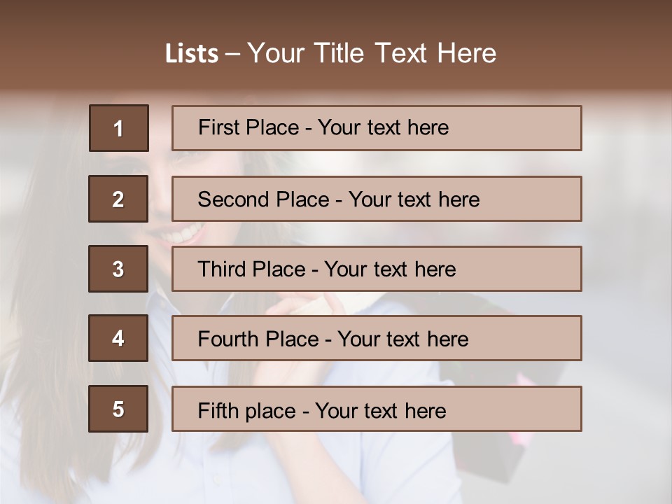Customer Shopping Female PowerPoint Template