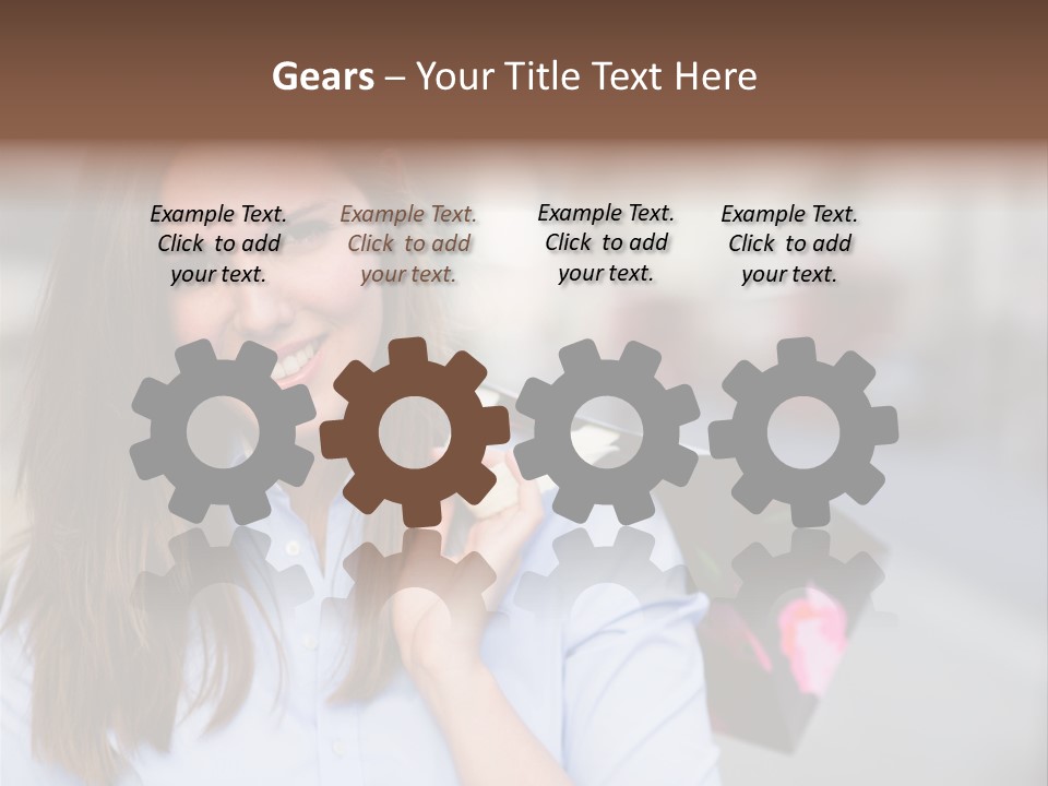 Customer Shopping Female PowerPoint Template