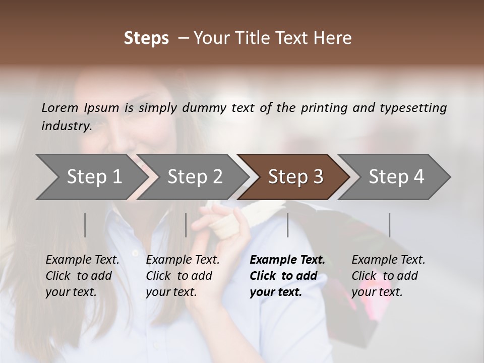 Customer Shopping Female PowerPoint Template