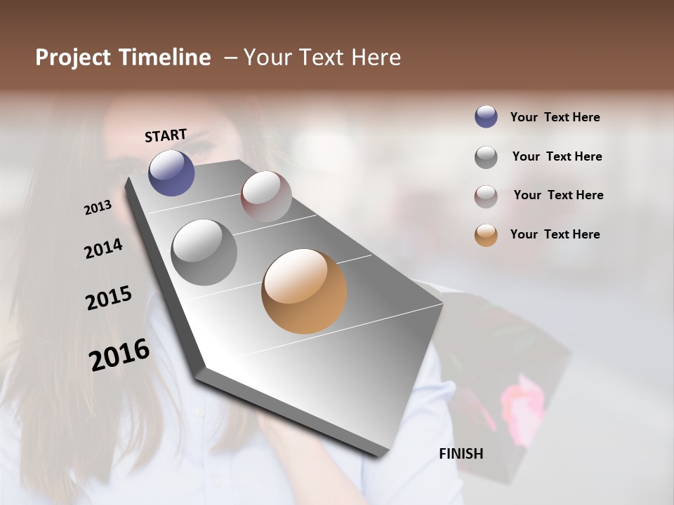 Customer Shopping Female PowerPoint Template