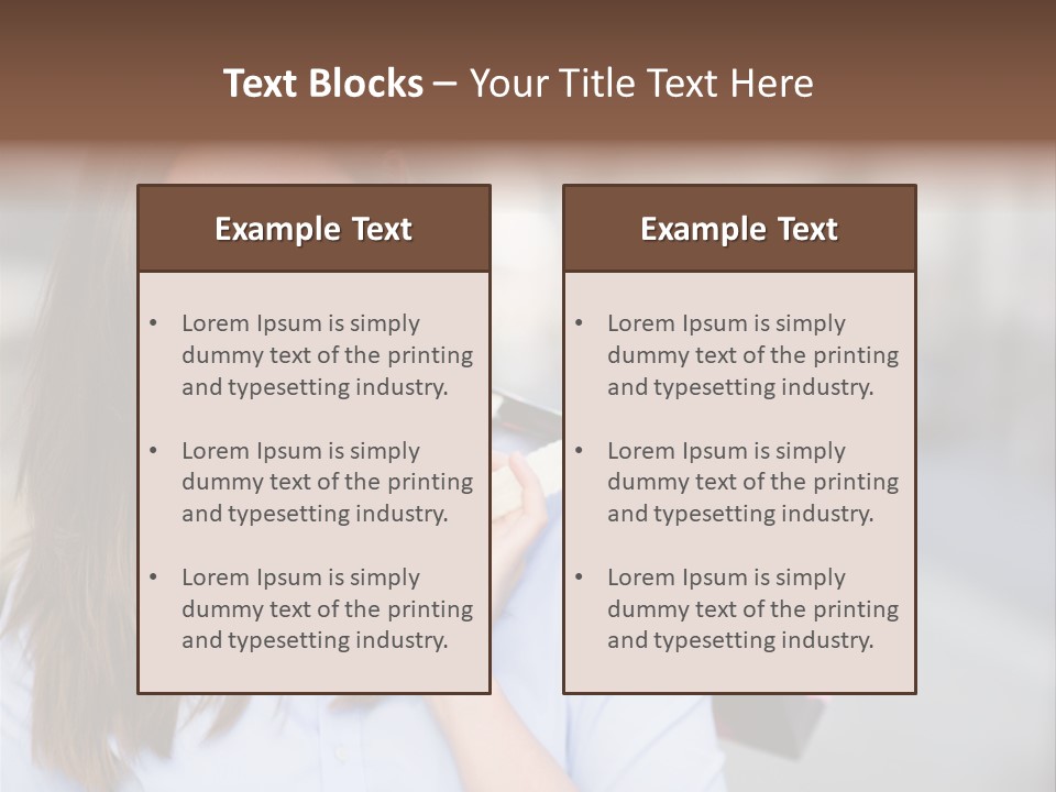 Customer Shopping Female PowerPoint Template