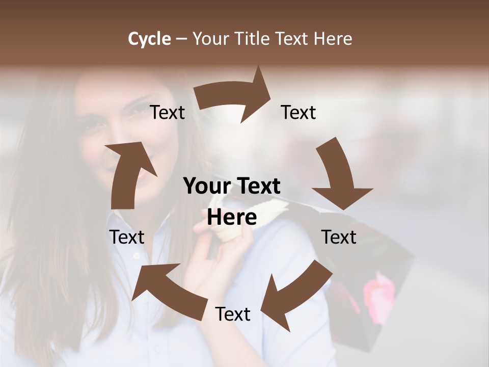 Customer Shopping Female PowerPoint Template