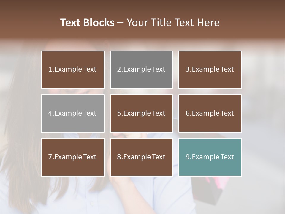 Customer Shopping Female PowerPoint Template