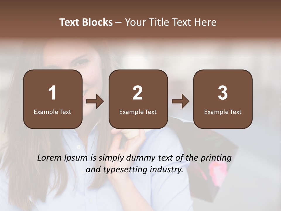 Customer Shopping Female PowerPoint Template