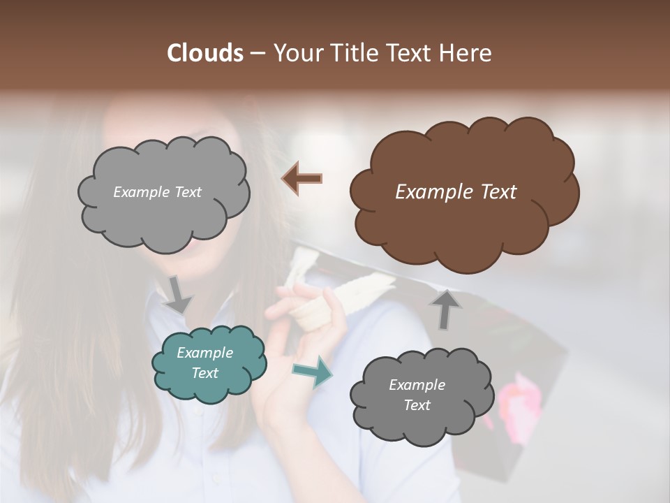 Customer Shopping Female PowerPoint Template