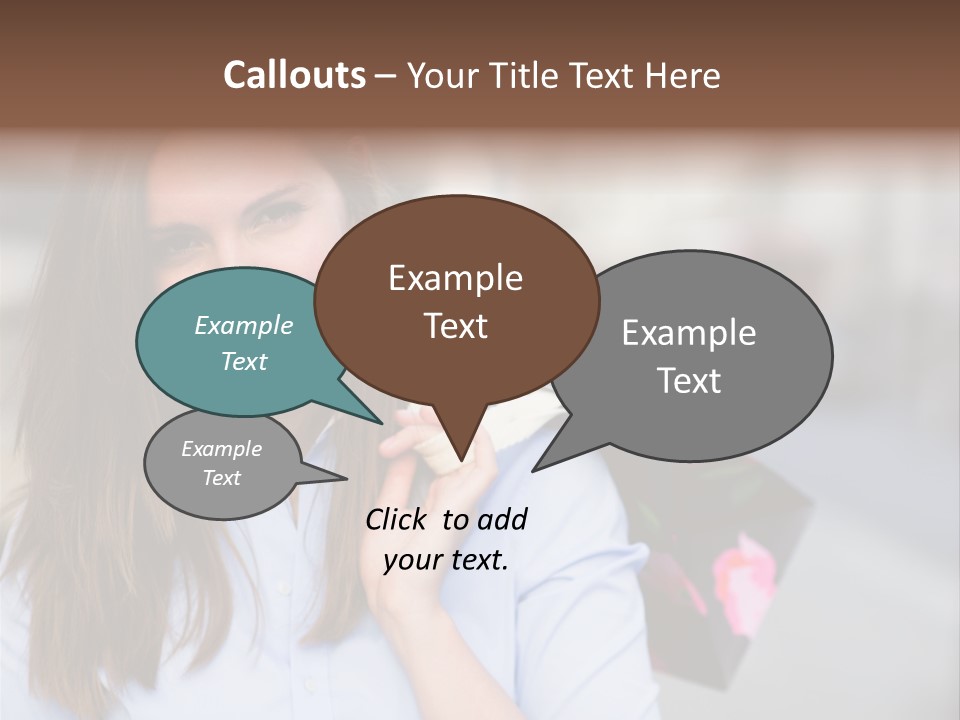 Customer Shopping Female PowerPoint Template