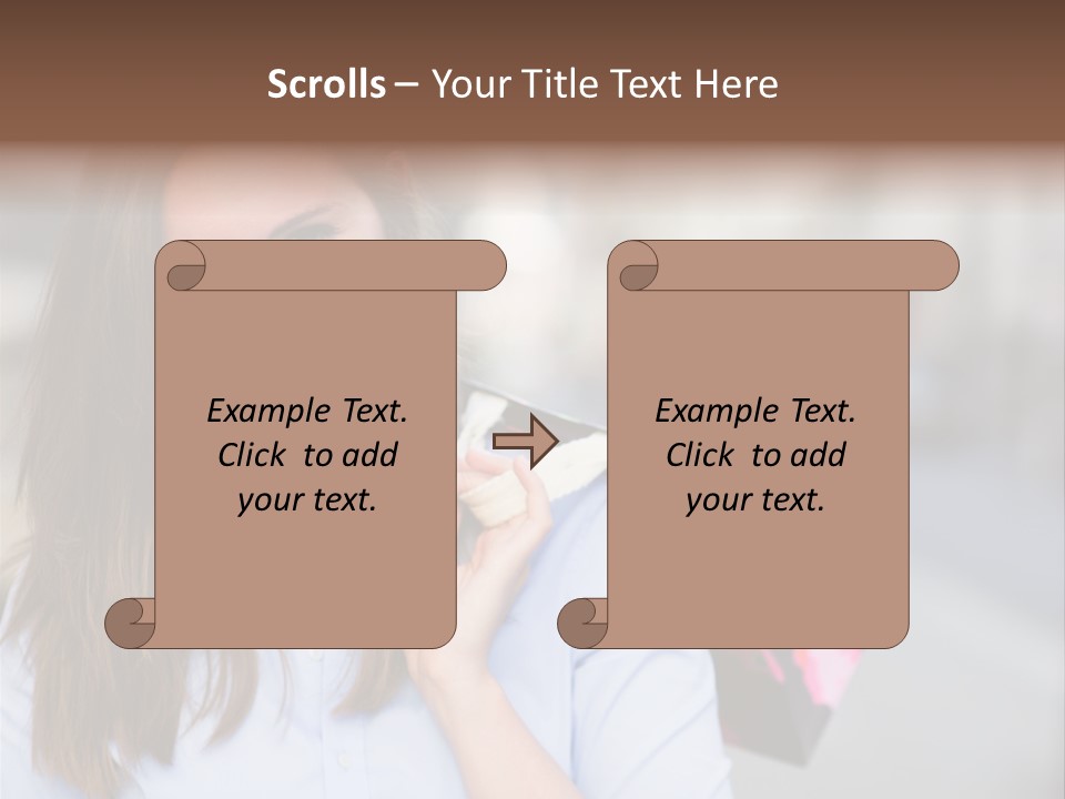 Customer Shopping Female PowerPoint Template