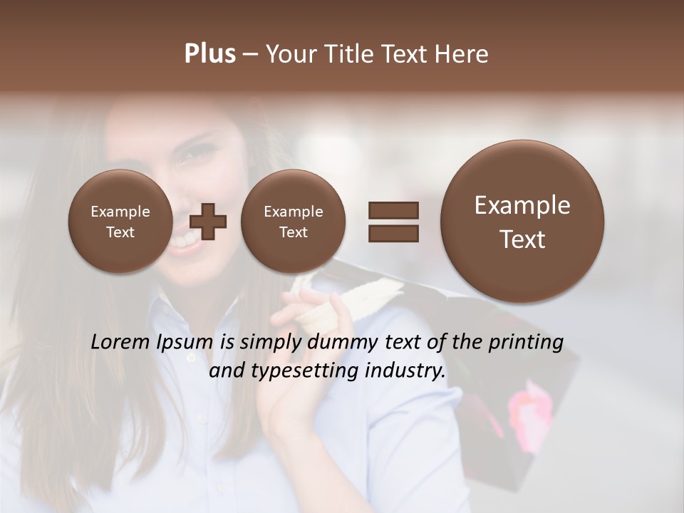 Customer Shopping Female PowerPoint Template