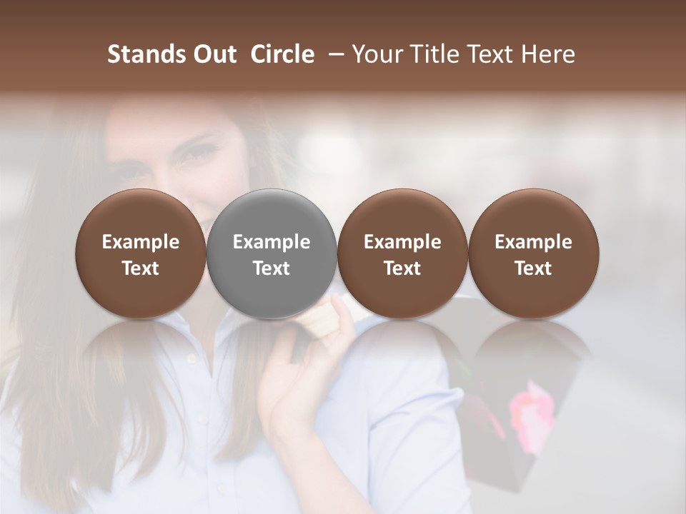Customer Shopping Female PowerPoint Template