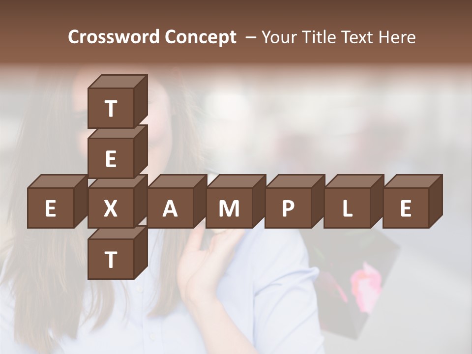 Customer Shopping Female PowerPoint Template