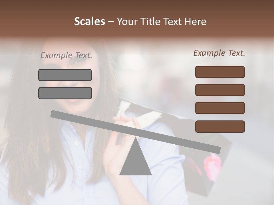 Customer Shopping Female PowerPoint Template