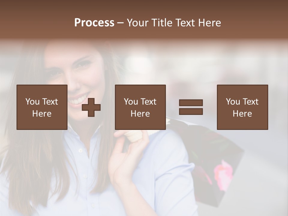 Customer Shopping Female PowerPoint Template