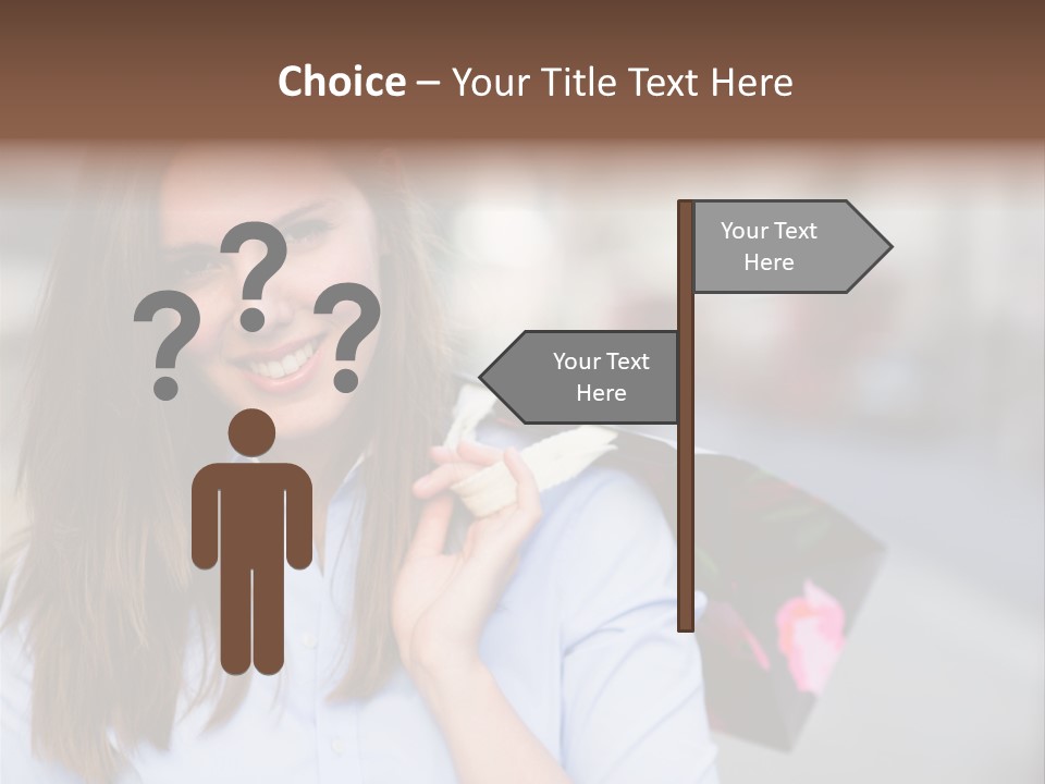 Customer Shopping Female PowerPoint Template