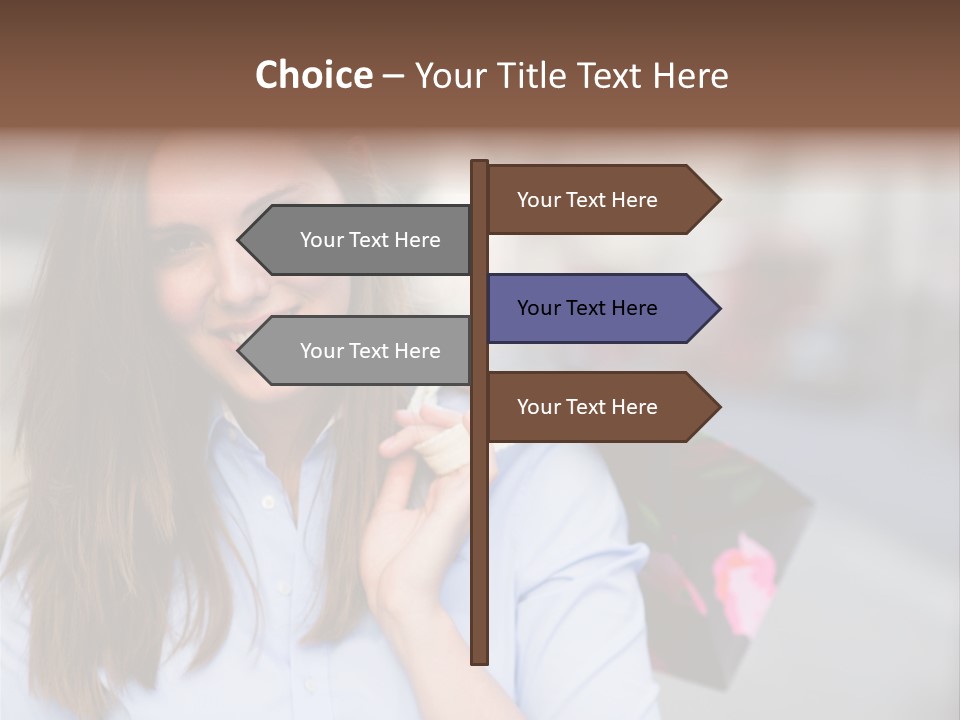 Customer Shopping Female PowerPoint Template