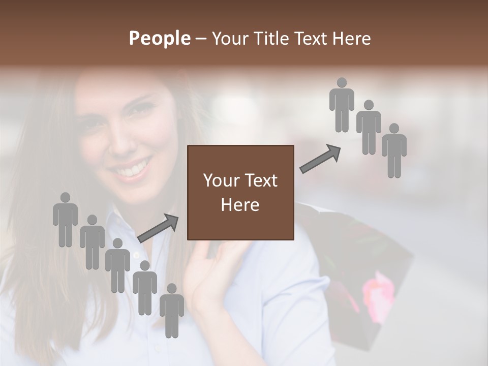 Customer Shopping Female PowerPoint Template