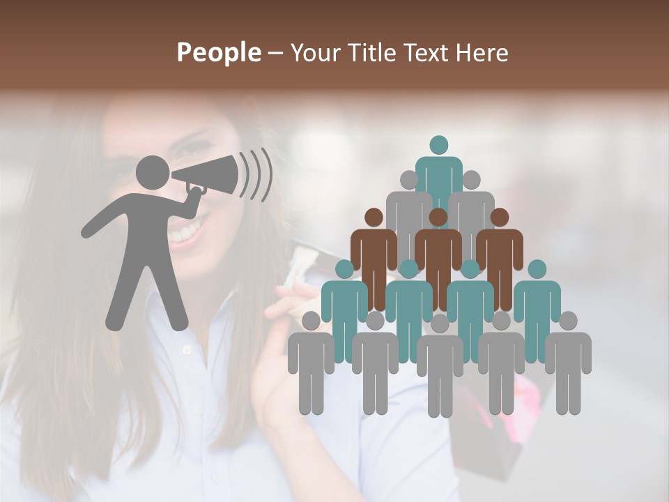 Customer Shopping Female PowerPoint Template