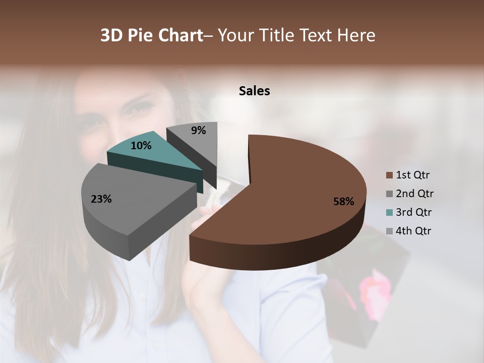 Customer Shopping Female PowerPoint Template
