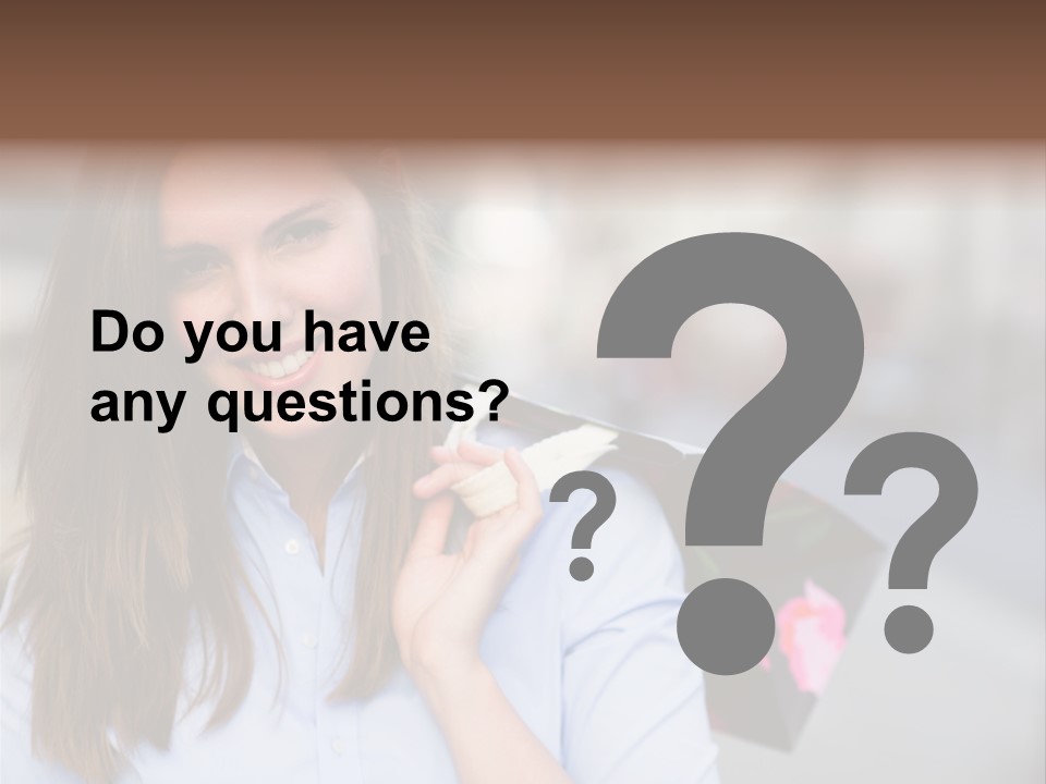 Customer Shopping Female PowerPoint Template