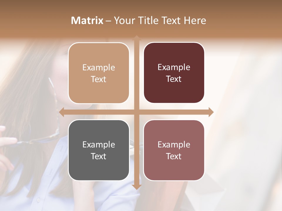 Girl Shopaholic Caucasian PowerPoint Template