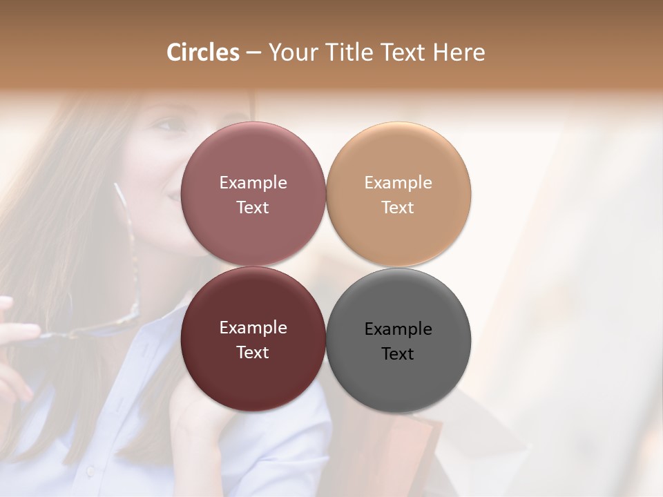 Girl Shopaholic Caucasian PowerPoint Template