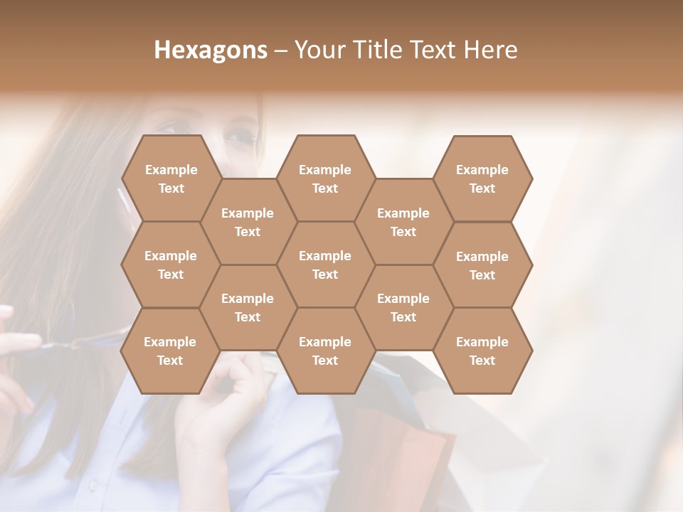 Girl Shopaholic Caucasian PowerPoint Template