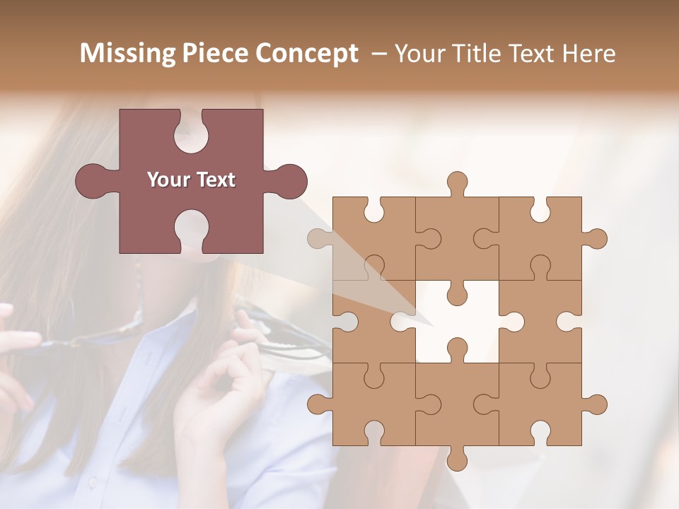 Girl Shopaholic Caucasian PowerPoint Template