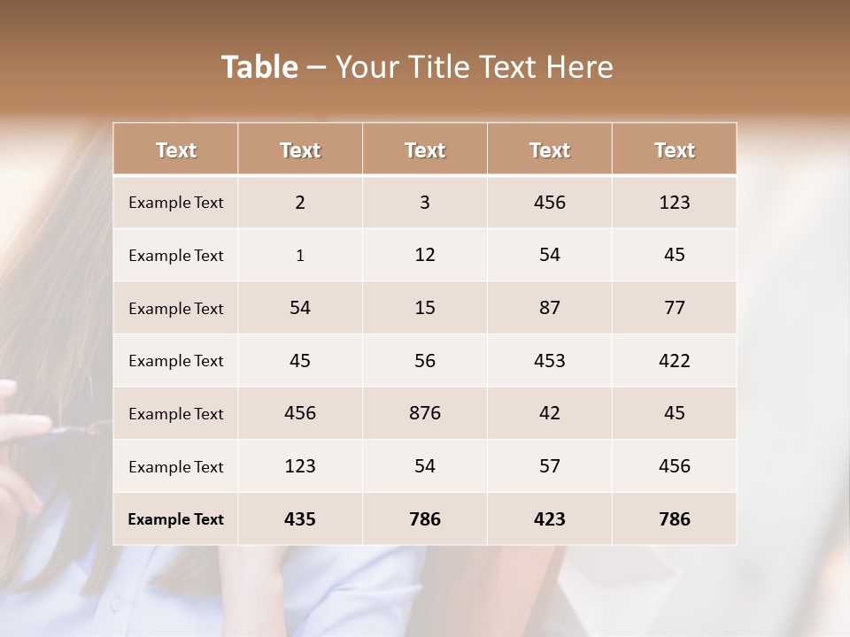 Girl Shopaholic Caucasian PowerPoint Template