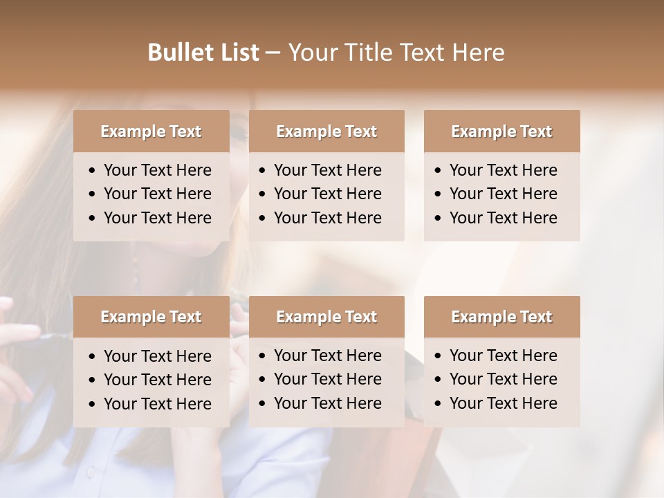 Girl Shopaholic Caucasian PowerPoint Template