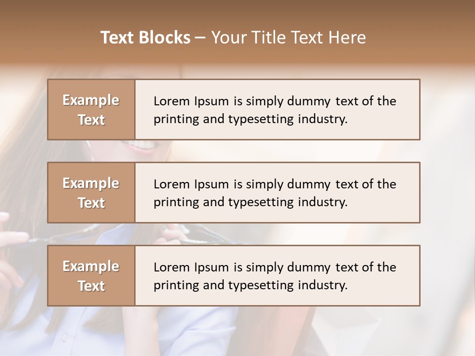 Girl Shopaholic Caucasian PowerPoint Template