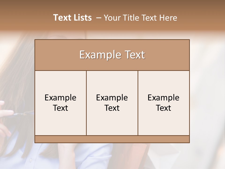 Girl Shopaholic Caucasian PowerPoint Template