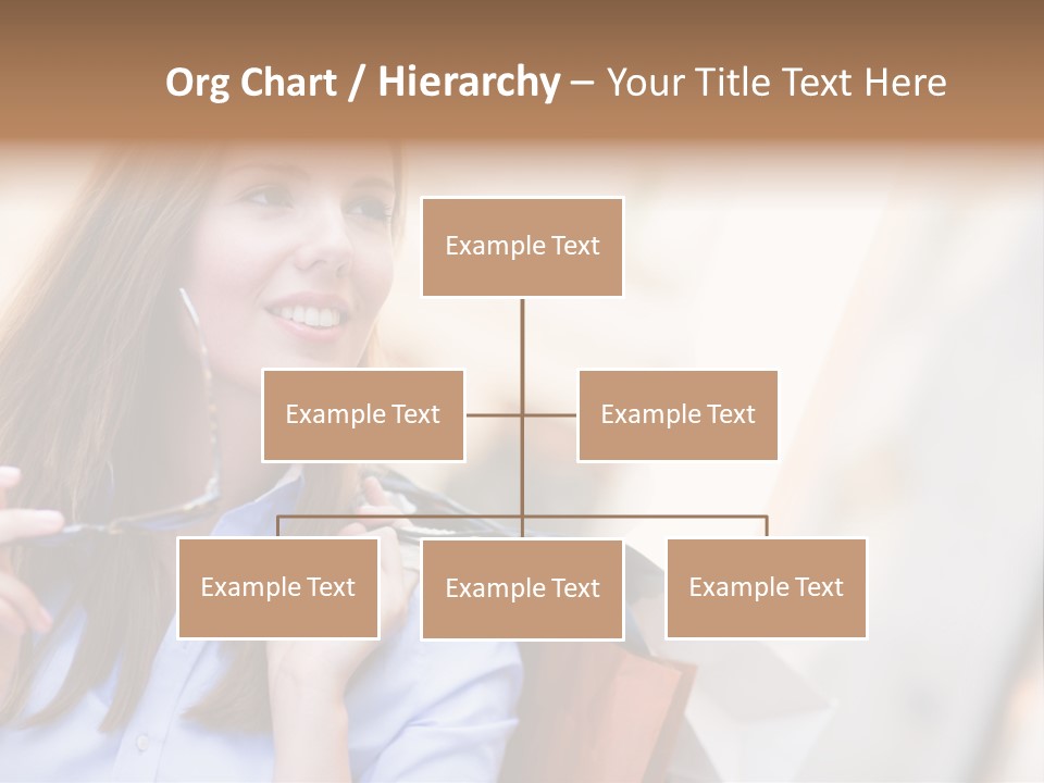 Girl Shopaholic Caucasian PowerPoint Template