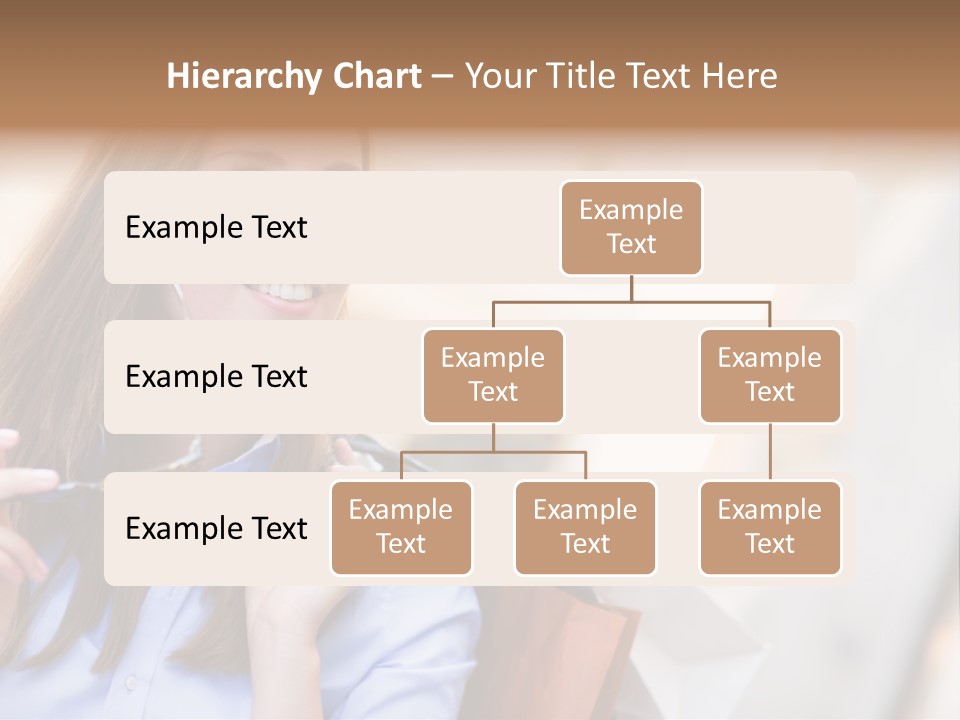 Girl Shopaholic Caucasian PowerPoint Template