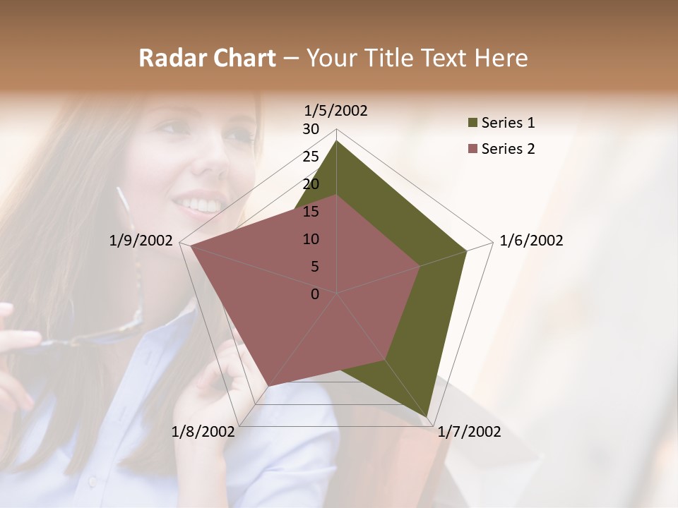 Girl Shopaholic Caucasian PowerPoint Template